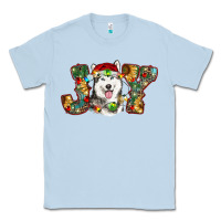 Dusty Blue husky christmas joy Classic Tee - RanaPortraitStore
