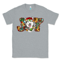 Heather Grey husky christmas joy Classic Tee - RanaPortraitStore