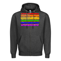 Charcoal Heather lgbtq and usa flag Zipper Hoodie - Zillion Design Studio