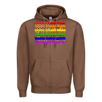 Chestnut lgbtq and usa flag Zipper Hoodie - Zillion Design Studio