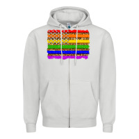 Dove Grey lgbtq and usa flag Zipper Hoodie - Zillion Design Studio