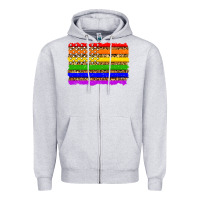 Heather Grey lgbtq and usa flag Zipper Hoodie - Zillion Design Studio