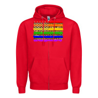 Red lgbtq and usa flag Zipper Hoodie - Zillion Design Studio