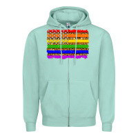 Seafoam lgbtq and usa flag Zipper Hoodie - Zillion Design Studio