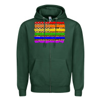 Sports Green lgbtq and usa flag Zipper Hoodie - Zillion Design Studio