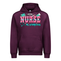 Mauve Wine nurse in progress Urban Hoodie - NancyCooperArtShop