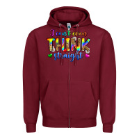 Burgundy i can't even think straight Zipper Hoodie - Zillion Design Studio