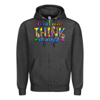 Charcoal Heather i can't even think straight Zipper Hoodie - Zillion Design Studio