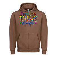 Chestnut i can't even think straight Zipper Hoodie - Zillion Design Studio