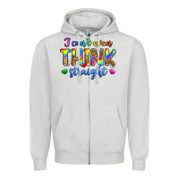 Dove Grey i can't even think straight Zipper Hoodie - Zillion Design Studio