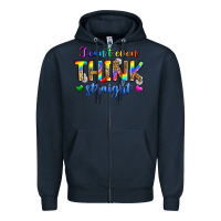 Navy i can't even think straight Zipper Hoodie - Zillion Design Studio