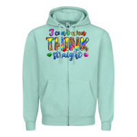 Seafoam i can't even think straight Zipper Hoodie - Zillion Design Studio