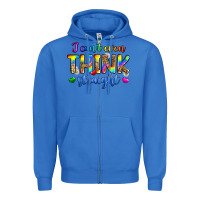 True Royal i can't even think straight Zipper Hoodie - Zillion Design Studio