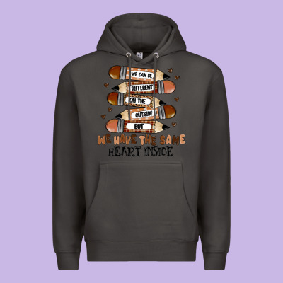 We Have The Same Heart Inside Premium Hoodie Designed By Maliassmallbusiness