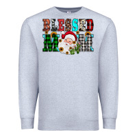 Heather Grey blessed mom christmas Premium Sweatshirt - JahusDesignShop