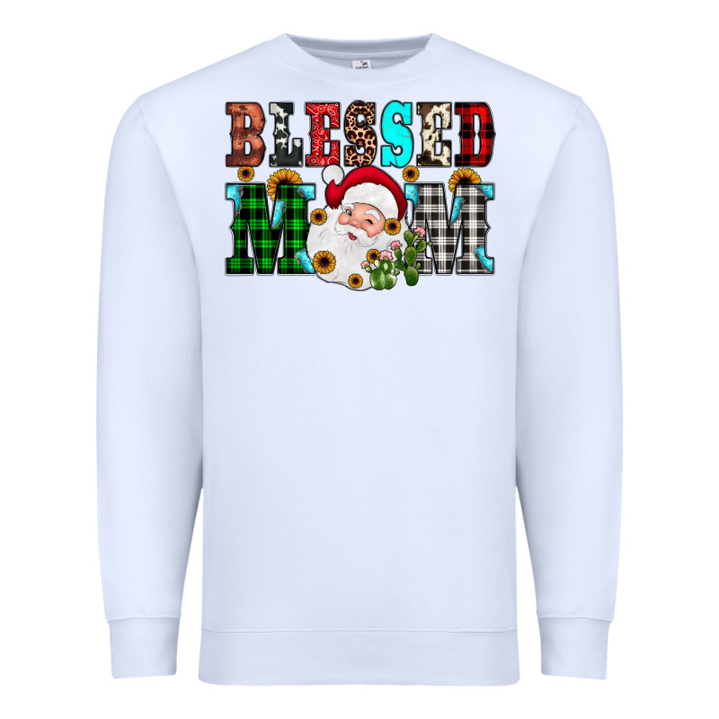 Blessed Mom Christmas Premium Sweatshirt by JahusDesignShop | Teevron