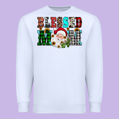 Blessed Mom Christmas Premium Sweatshirt Designed By Jahusdesignshop