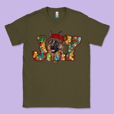German Shepherd Christmas Joy Classic Tee Designed By Ranaportraitstore