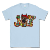 Dusty Blue german shepherd christmas joy Classic Tee - RanaPortraitStore