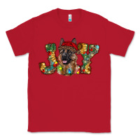 Red german shepherd christmas joy Classic Tee - RanaPortraitStore