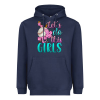 Navy let's do this girls baseball Heavyweight Hoodie - BundleAndBundleShop
