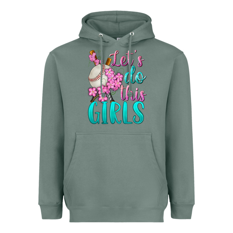 Let's Do This Girls Baseball Heavyweight Hoodie by BundleAndBundleShop | Teevron
