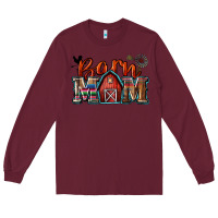 Burgundy barn mom Long Sleeve Tee - Zillion Design Studio