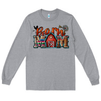 Heather Grey barn mom Long Sleeve Tee - Zillion Design Studio