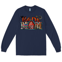 Navy barn mom Long Sleeve Tee - Zillion Design Studio