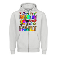 Dove Grey i am the rainbow sheep of the family Zipper Hoodie - Zillion Design Studio