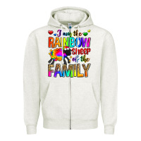 Oatmeal Heather i am the rainbow sheep of the family Zipper Hoodie - Zillion Design Studio
