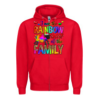 Red i am the rainbow sheep of the family Zipper Hoodie - Zillion Design Studio