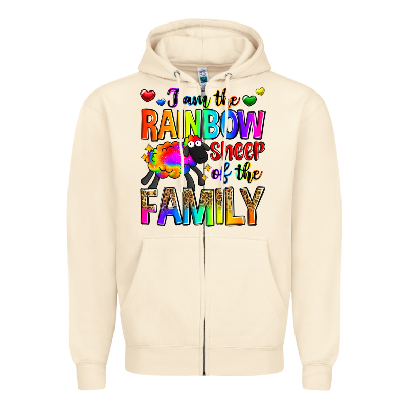 I Am The Rainbow Sheep Of The Family Zipper Hoodie by Zillion Design Studio | Teevron