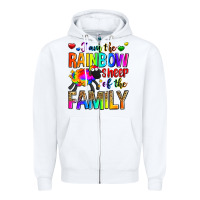 White i am the rainbow sheep of the family Zipper Hoodie - Zillion Design Studio