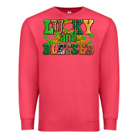 Cardinal lucky and blessed with coins and shamrocks Premium Sweatshirt - AdoDesignShop