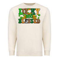 Sandshell lucky and blessed with coins and shamrocks Premium Sweatshirt - AdoDesignShop
