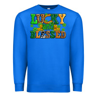 True Royal lucky and blessed with coins and shamrocks Premium Sweatshirt - AdoDesignShop
