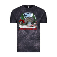 Cloud Black greetings of the season y'all with armadillo Vintage Tee - BarkalooDesign