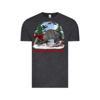 Vintage Black greetings of the season y'all with armadillo Vintage Tee - BarkalooDesign