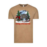 Vintage Coffee greetings of the season y'all with armadillo Vintage Tee - BarkalooDesign