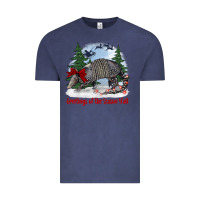 Vintage Denim greetings of the season y'all with armadillo Vintage Tee - BarkalooDesign