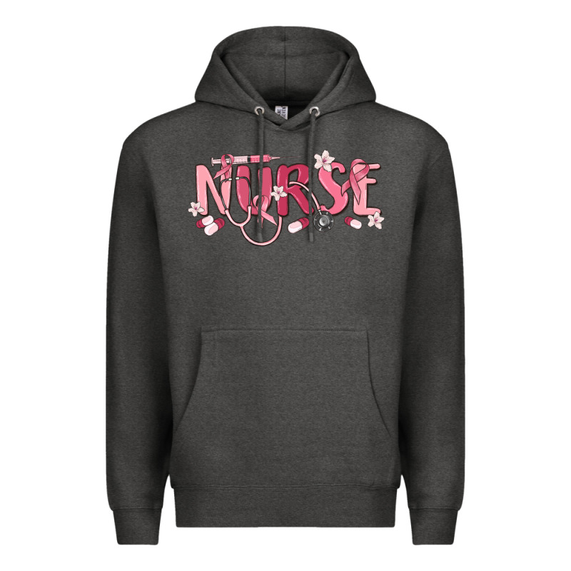 Nurse Breast Cancer Awareness Premium Hoodie by MaliasSmallBusiness | Teevron