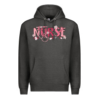 Charcoal Heather nurse breast cancer awareness Premium Hoodie - MaliasSmallBusiness