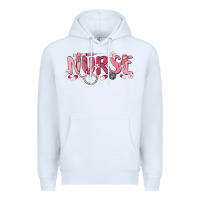 White nurse breast cancer awareness Premium Hoodie - MaliasSmallBusiness