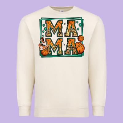 Basketball Mama Premium Sweatshirt Designed By Jasminsmagicworld