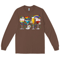 Chestnut pride lgbtq wine cups and glasses Long Sleeve Tee - texasbilliewilder