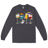 Smoke pride lgbtq wine cups and glasses Long Sleeve Tee - texasbilliewilder