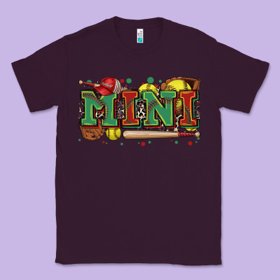 Mini Softball Classic Tee Designed By Zillion Design Studio