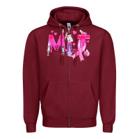 Burgundy Medical Laboratory Technician Breast Cancer Zipper Hoodie - texasbilliewilder