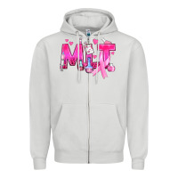 Dove Grey Medical Laboratory Technician Breast Cancer Zipper Hoodie - texasbilliewilder